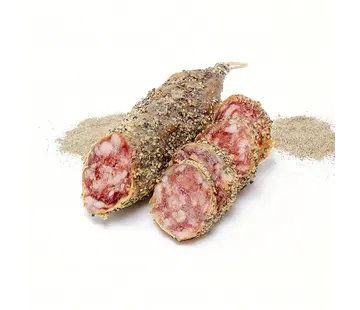 Preis pro 6 Stück - Französische Salami - mit Pfeffer überzogen