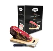 Mini-Serrano-Schinken 1 Kilo mit Ständer und Messer