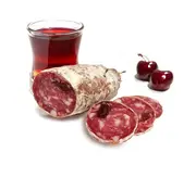 Preis pro 6 Stück - Französische Salami - mit Kirschen und Kirschwasser