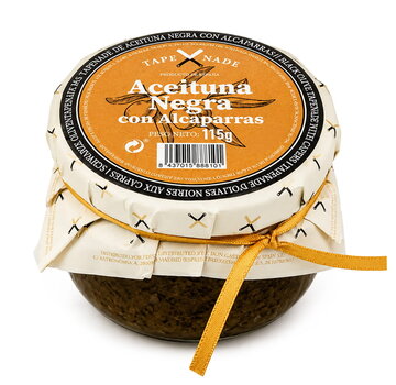 Tapenade aus schwarzen Oliven mit Kapern