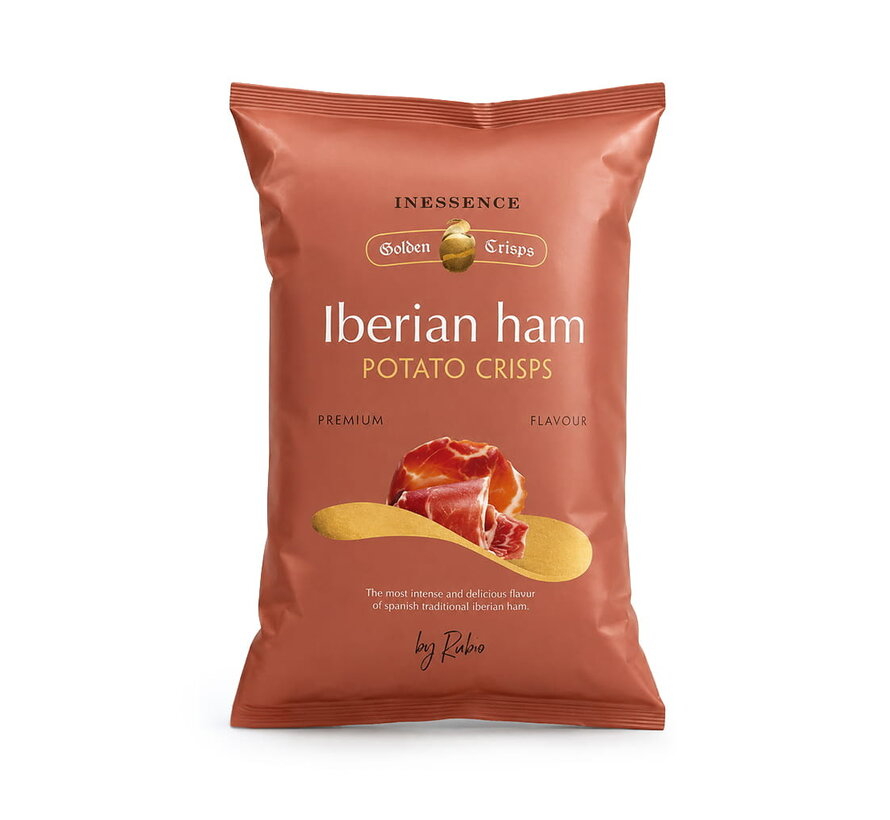 Kartoffelchips mit Ibérico Schinken (pro Karton mit 18 Stk.)