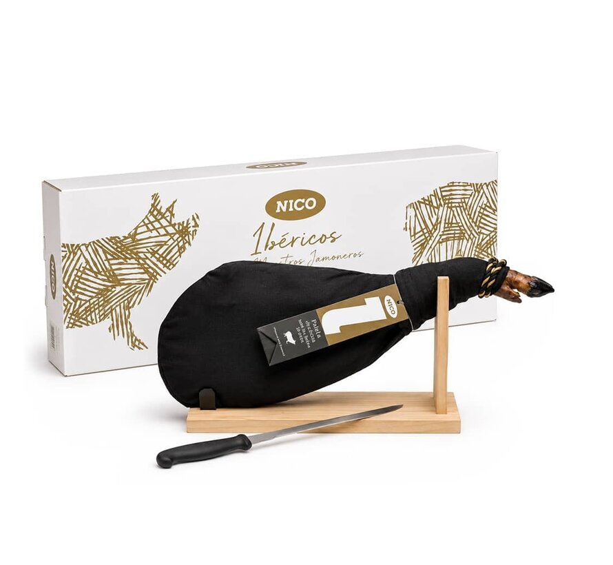 Iberico Schinken Paleta mit Ständer und Messer (4.5 - 5 Kilo)