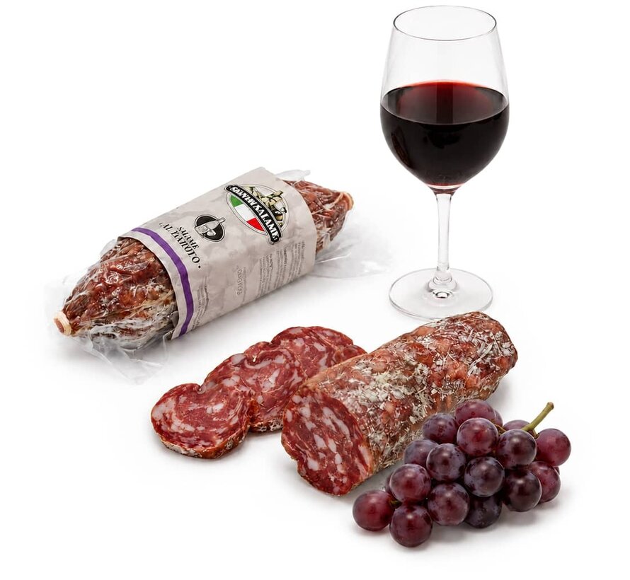 Preis pro 5 Stück - Italienische Salami mit Barolo-Wein (vakuumverpackt) - Salame al Barolo