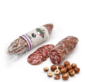 Preis pro 5 Stück - Italienische Salami - mit Haselnuss (vakuumverpackt)