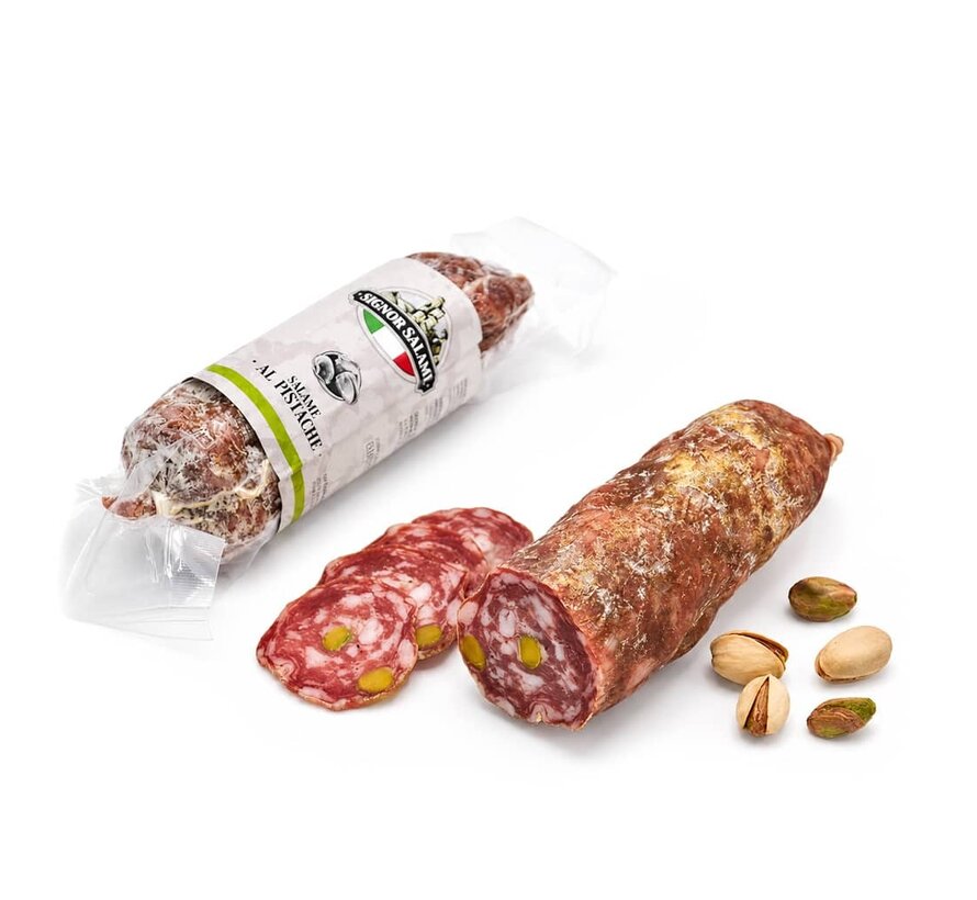 Italienische Salami mit Pistazien (vakuumverpackt pro 5 Stück) - Salame Pistacchio