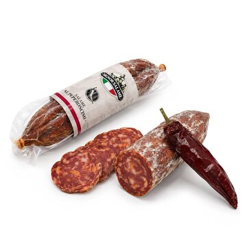 Preis pro 5 Stück - Italienische Salami - mit rotem Pfeffer (vakuumverpackt)