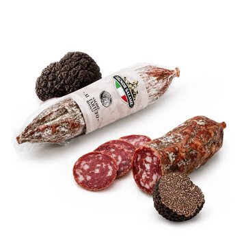 Preis pro 5 Stück - Italienische Salami - mit schwarzem Trüffel (vakuumverpackt)