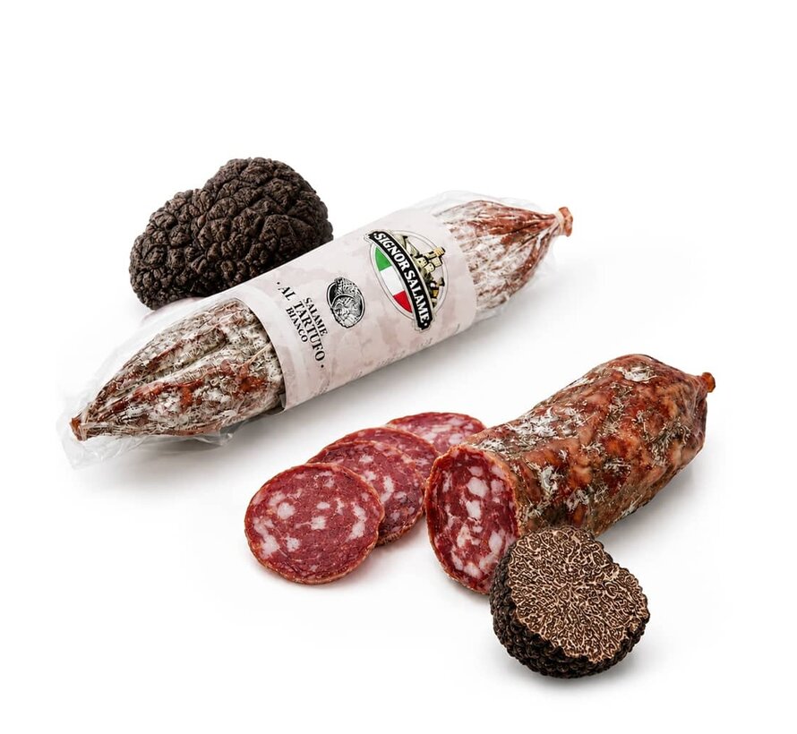 Preis pro 5 Stück - Italienische Salami mit schwarzem Trüffel - Salame al Tartufo Bianco