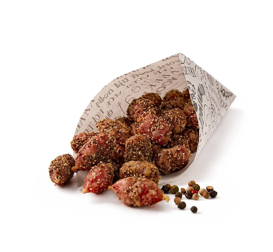 Mini Salamis mit Pfeffer - luftgetrocknete Salami-Sticks