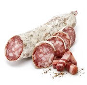 Preis pro 6 Stück - Französische Salami -  mit geräucherter Speck