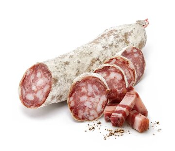 Preis pro 6 Stück - Französische Salami - mit geräucherter Speck