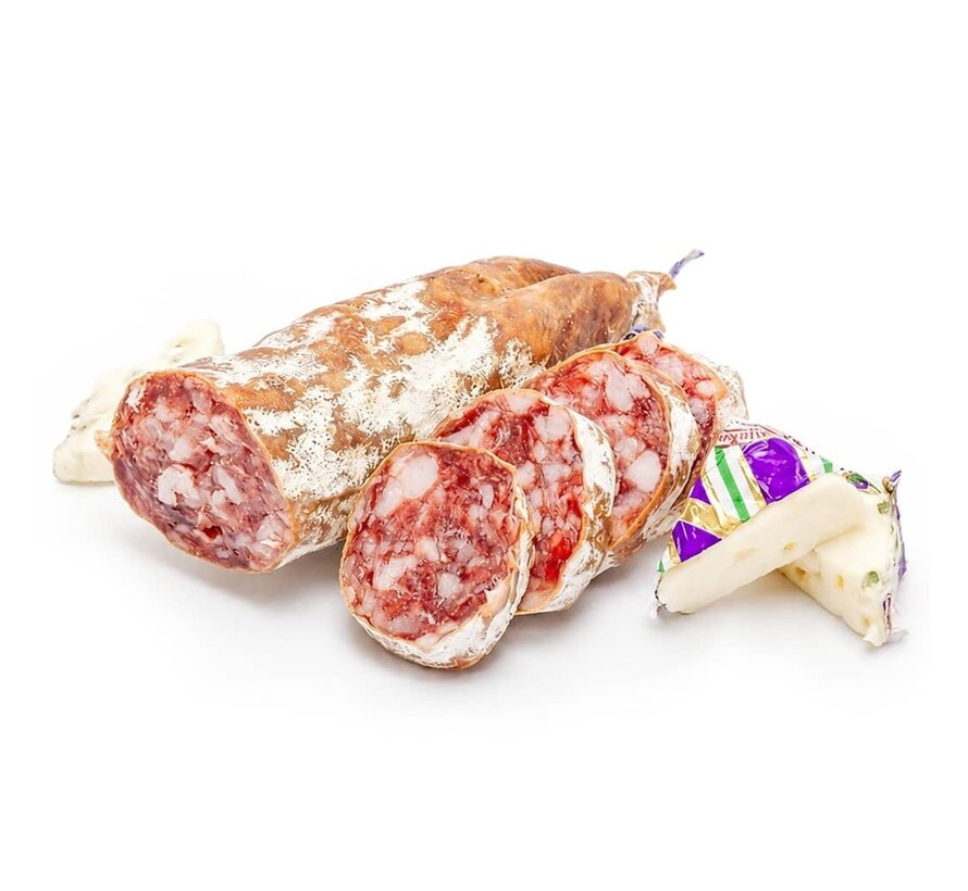Preis pro 6 Stück - Französische Salami mit Roquefort Käse - Saucisson roquefort