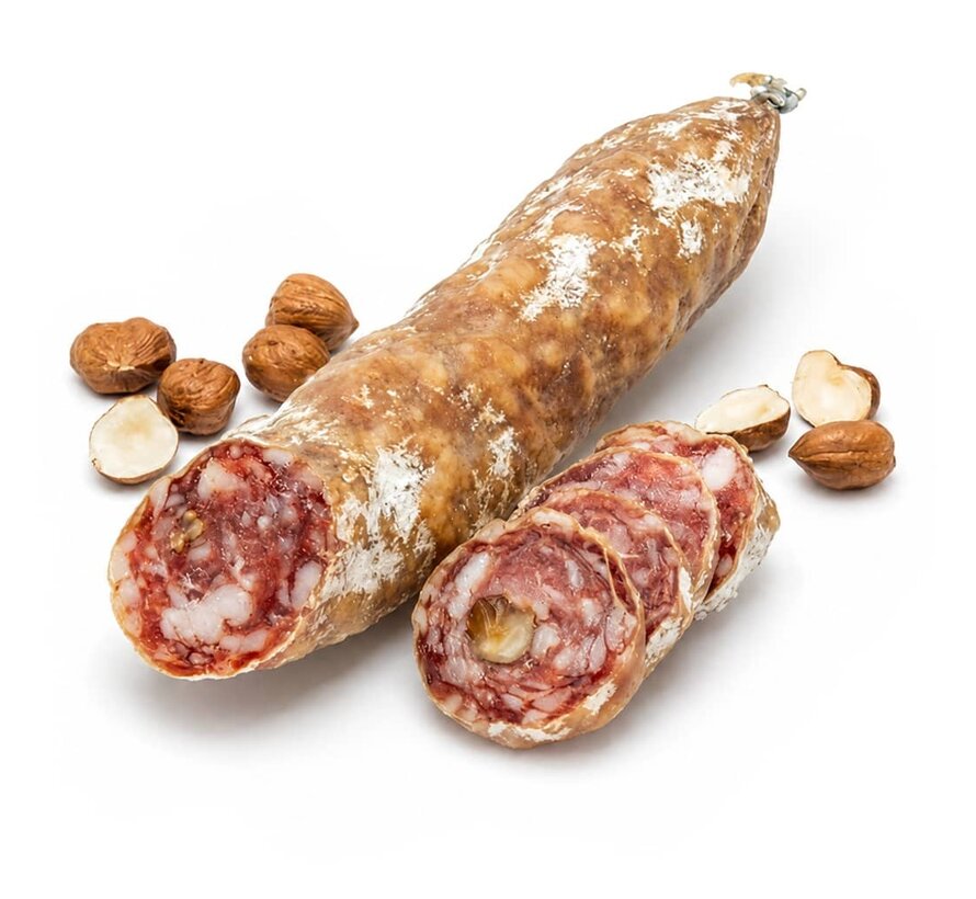 Preis pro 6 Stück - Französische Salami mit Haselnüssen - Saucisson Noisettes