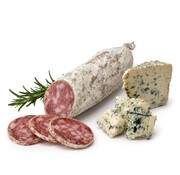 Preis pro 6 Stück - Französische Salami - Bleu d'Auvergne-Käse