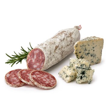 Preis pro 6 Stück - Französische Salami - Bleu d'Auvergne-Käse