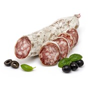 Preis pro 6 Stück- Französische Salami - mit schwarzen Oliven und Basilikum