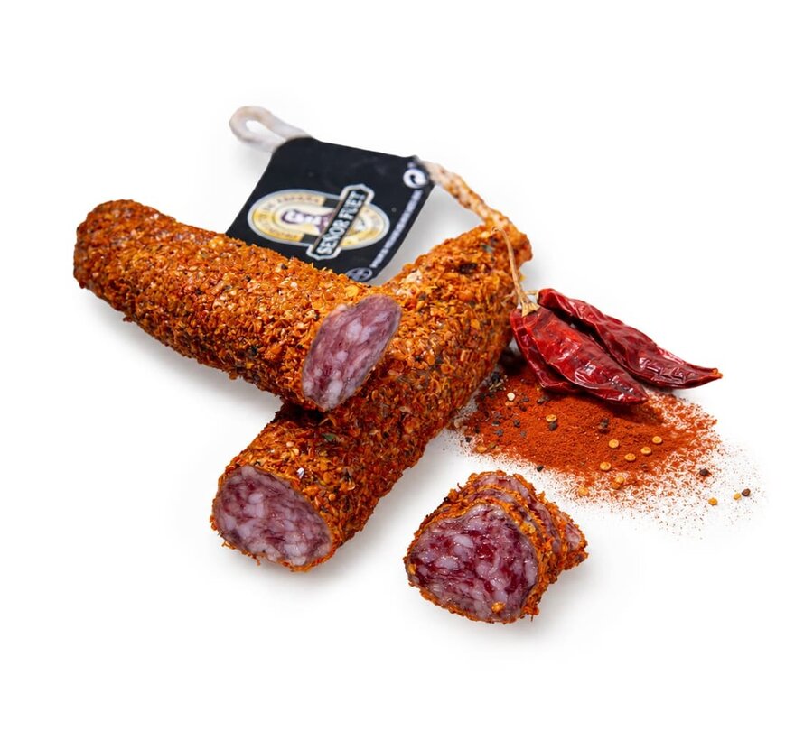 Preis pro 5 Stück - Luftgetrocknete Fuet Salami mit Paprika überzogen (Preis pro 5 Stück)