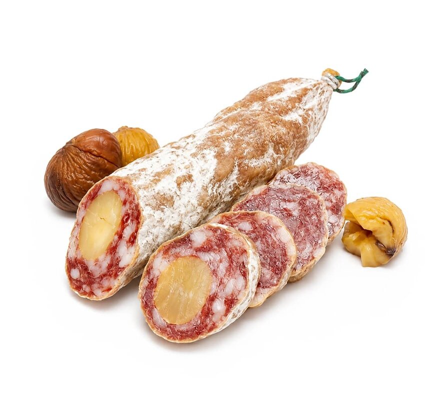 Preis pro 6 Stück - Französische Salami mit Kastanien - Saucisson chataignes