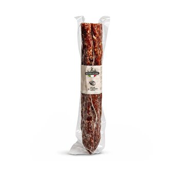 Signor Salame Salami mit schwarzem Trüffel aufschneiden