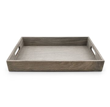 Serviertablett aus Holz, ca. 44 x 27 x 6 cm (5 Stück)