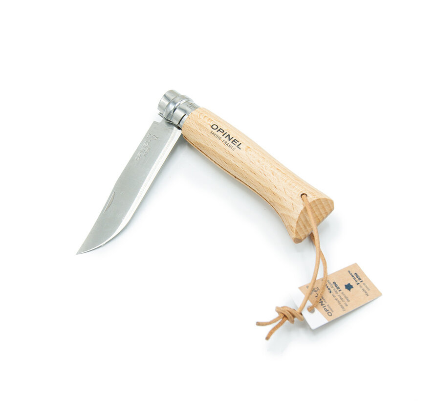 Opinel-Messer Nr. 8 mit Lederkordel