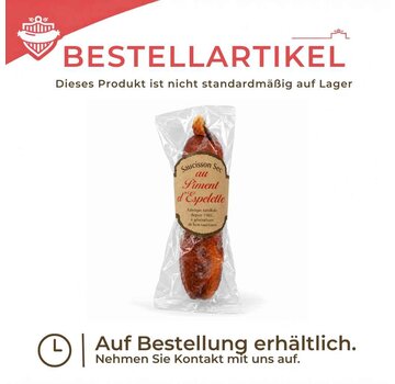 Französische Wurst mit Piment d’Espelette 200 g – Flowpack (pro 5 Stück)