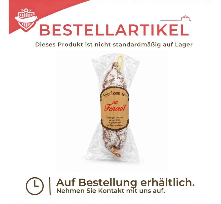 Französische Wurst mit Fenchel 200 g – Flowpack (pro 5 Stück)