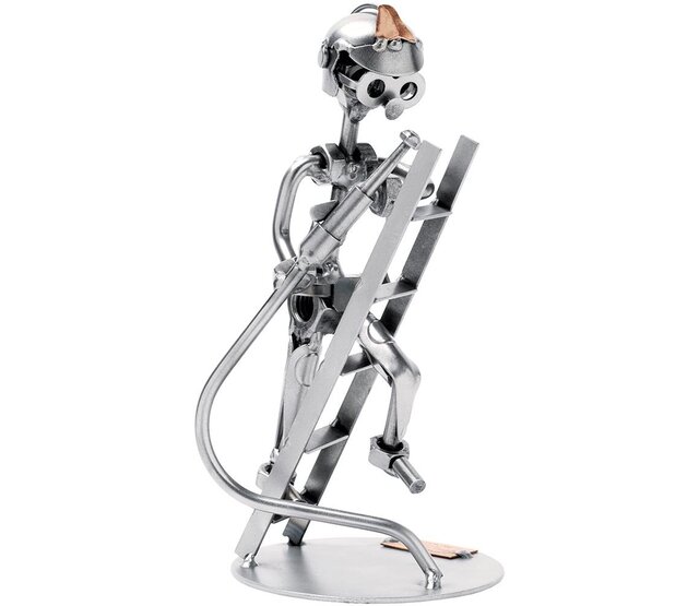 Brandweerman op ladder