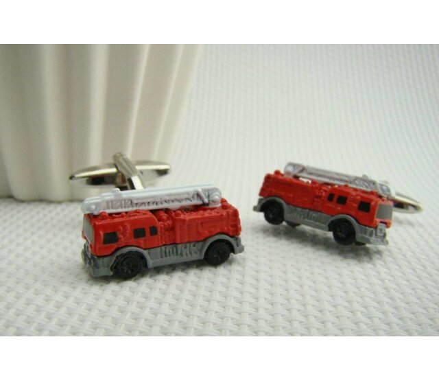 Fire engine cufflinks