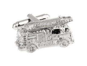 Silver firetruck cufflinks