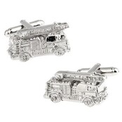 Silver firetruck cufflinks