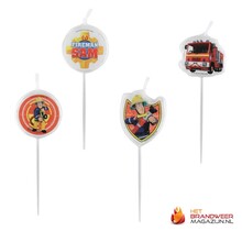 Fireman Sam Candles 4 st.