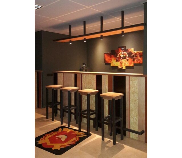 Canvas brandweerman 5-delig