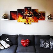 Canvas brandweerman 5-delig