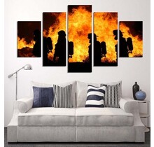Canvas forest fire 5 pieces