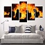 Canvas forest fire 5 pieces