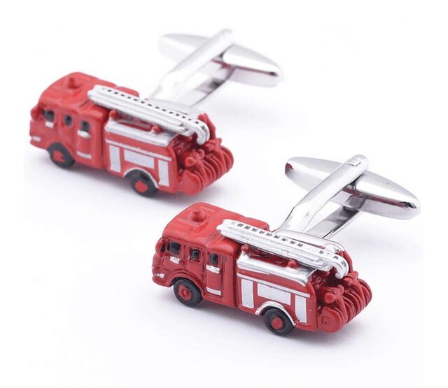 Fire truck cufflinks