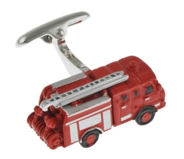 Fire truck cufflinks