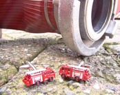 Fire truck cufflinks