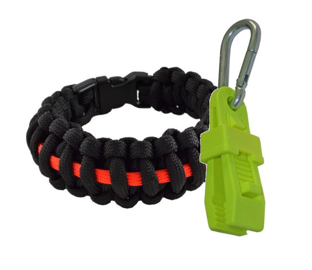 Thin red line bracelet + glove holder