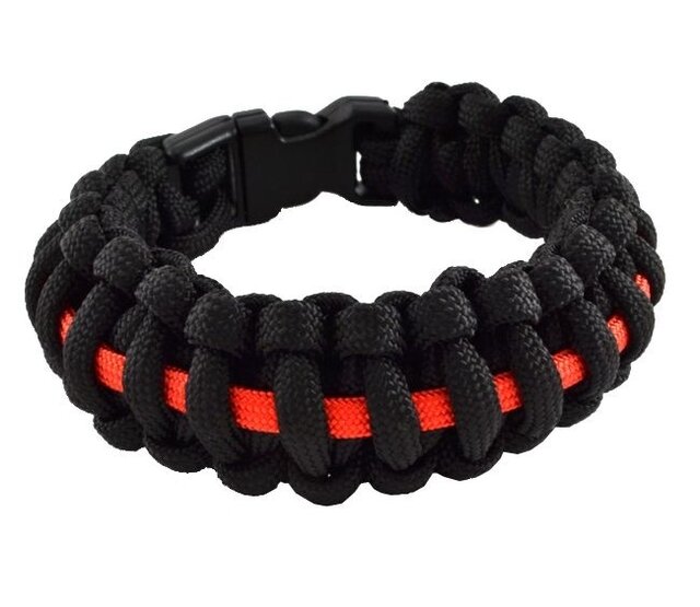 Thin red line bracelet + handschoenhouder