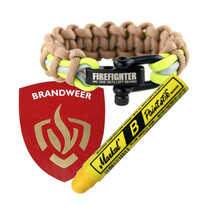 Firefighter Paracord + Markal Paintstik + Brandweer Sticker