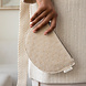 Monk & Anna Mondo half moon wallet | Linen Monk & Anna Mondo half moon wallet | Linen