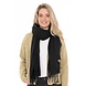 Zusss Basic sjaal met franjes zwart Zusss Basic sjaal met franjes zwart