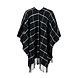 Zusss Poncho ruit zwart, zand Zusss Poncho ruit zwart, zand