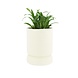 Zusss Polystone pot met ribbels off white Zusss Polystone pot met ribbels off white