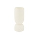 Zusss Polystone vaas met ribbels off white Zusss Polystone vaas met ribbels off white