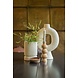 Zusss Polystone pot met ribbels off white Zusss Polystone pot met ribbels off white