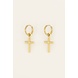My Jewellery Bold Spirit oorringen met geribbeld kruis My Jewellery Bold Spirit oorringen met geribbeld kruis