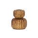 Zusss Glazen kandelaar met ribbels roestbruin Zusss Glazen kandelaar met ribbels roestbruin